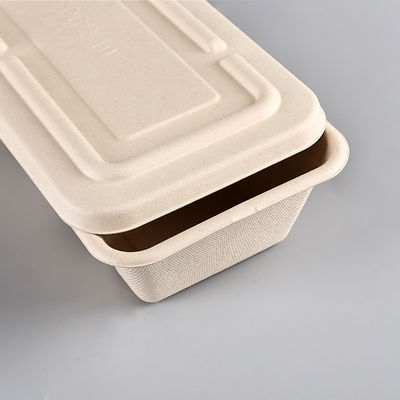 Trigo biodegradable Straw Box de 3 compartimientos con la tapa para el sacar