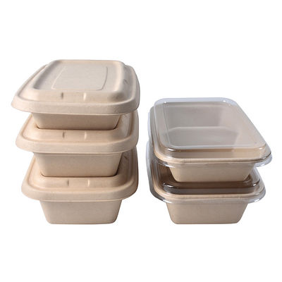 Cajas biodegradables Microwavable de la comida del compartimiento del TUV 3