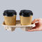 Bagazo abonable portador del café de 2 tazas, bandeja de la taza, soporte de vaso