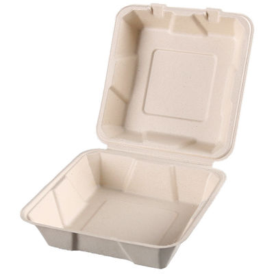 Caja fuerte disponible del congelador del compartimiento del envase de comida de la cubierta de la caña de azúcar de la espuma de poliestireno 3