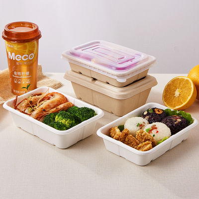 Envases de comida Microwavable del bagazo del OEM de Refrigerable