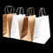 El euro reciclado Kraft Tote Bag de papel fortaleció la parte inferior doblada con las manijas