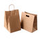 El euro reciclado Kraft Tote Bag de papel fortaleció la parte inferior doblada con las manijas