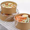Envases de papel disponibles de la sopa de Refrigerable 40oz Kraft