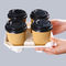 Taza de café apilable del papel del bagazo de 4 tazas Tray Cup Holder