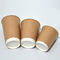 tazas calientes de papel de Kraft de la bebida del café para llevar de la pared del doble de 16oz 500ml con las tapas