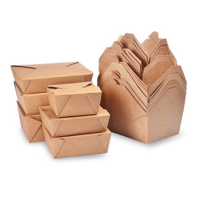 El PLA cubrió la comida campestre Bento Lunch Boxes Flexo Printing de 337gsm Kraft