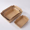 las cajas para llevar de papel disponibles de 700ml Brown Kraft ajustan forma